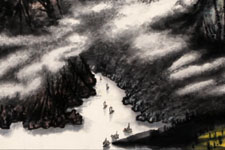 Chinese painting: mountain clouds