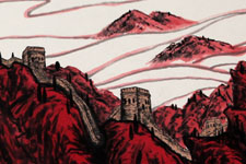 Chinese painting: Red Ranges