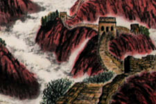 Chinese painting: Red Walls
