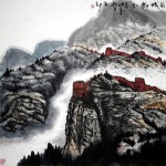 Chinese painting: Foot of Great Wall